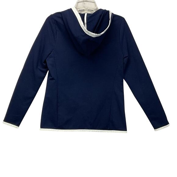 Lauren Ralph Lauren 1/4-Zip Pullover Women's Size M Navy w/White Trim Athleisure - Picture 8 of 8